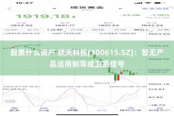 股票什么资产 欣天科技(300615.SZ)：暂无产品运用制导或卫星信号