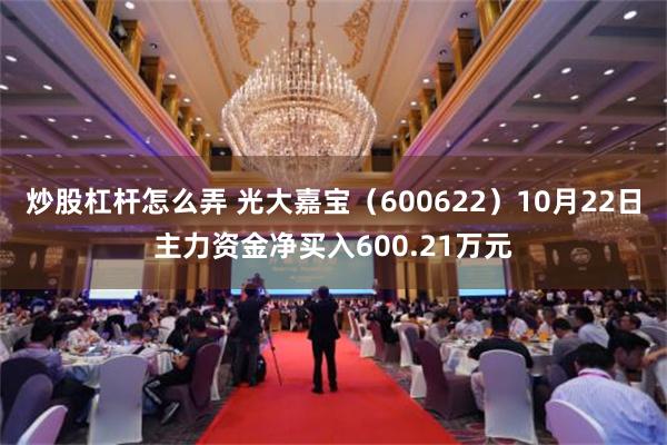 炒股杠杆怎么弄 光大嘉宝（600622）10月22日主力资金净买入600.21万元