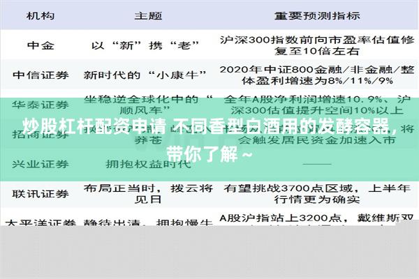 炒股杠杆配资申请 不同香型白酒用的发酵容器，带你了解～