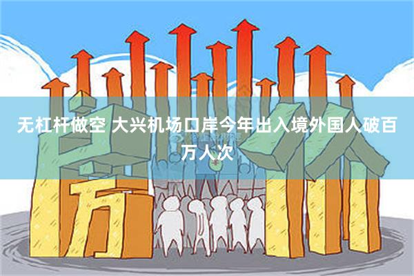 无杠杆做空 大兴机场口岸今年出入境外国人破百万人次